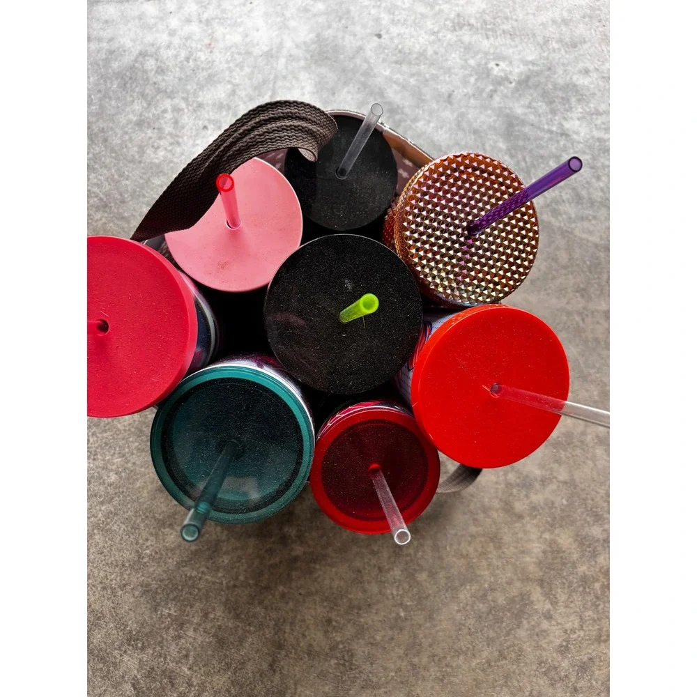 Starbucks Tumbler Lot 8pc Venti 24oz Cold Cups Studded Floral Siren Logo‎ Mixed